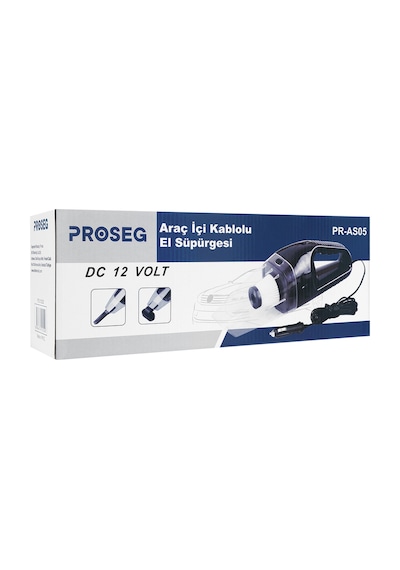 Proseg Pr-as05 4000pa 12v 75w Kablolu Mavi Hepa Araç İçi El Süpürgesi