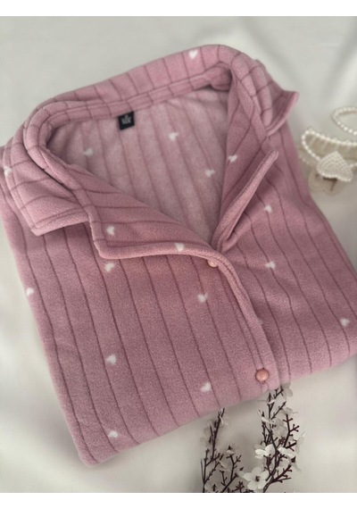 Mh Moony Homewears Pembe Termal Polar Pijama Takımı PEMBE
