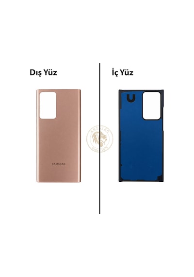 Samsung Galaxy Note 20 Ultra Bronz Renk Arka Kapak Arka Cam Batarya Kapağı Pil Kapağı Lazer Kesim Back Cover Galaxy Note 20 Ultra Uyumlu