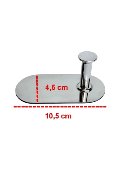 Thincal Kendinden Yapışkanlı Askılık Tekli Oval Krom 4 Lü Paket Çok Renkli