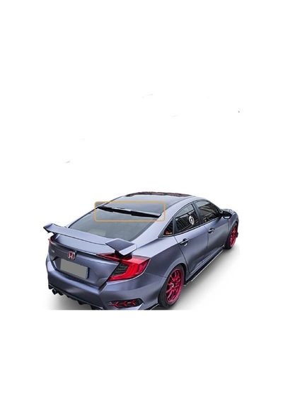 Honda Civic Fc5 2016-2020 Abs Plastik Cam Üstü Piano Black Spoiler