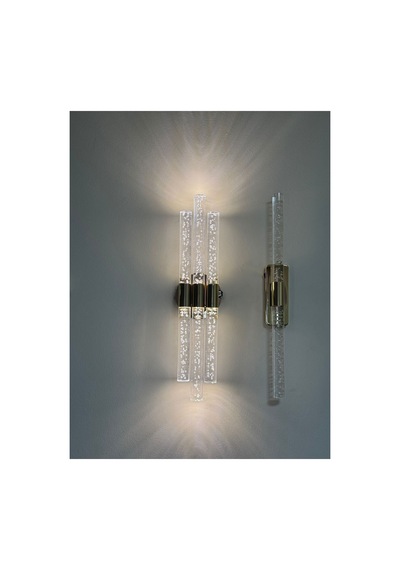 Bubbleflux Trio Large 51 Cm Modern Tasarım Led Aplik - Duvar Lambası - Gümüş - Pilli - Günışığı Gümüş Pilli
