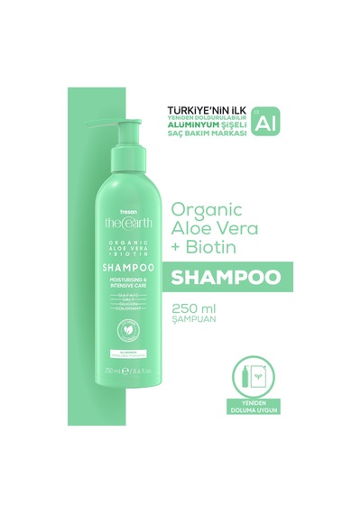4 Adet Tresan The Earth Şampuan Aloe Vera + Biotin Moisture And Intensive Care 250 Ml