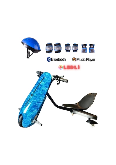 Citymate Drift Car Elektrikli Kaykay Bluetooth Dirift Kar Hoverboard Scooter + Koruma Ekipmanı D29