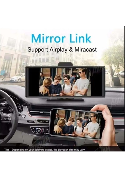 Pars H18c Carplay Apple Android Uyumlu 10.2 İnç Büyük Ekran Tak Çalıştır 4k Ön/arka Çift Kameralı 10.2"