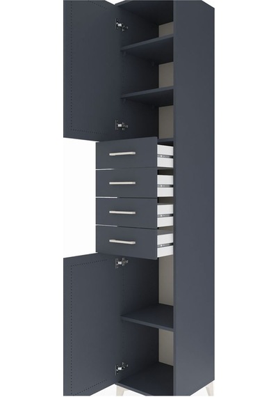 Hyperion Dolap 4 Raflı 4 Çekmeceli 2 Kapaklı 44x44x243 Antrasit-antrasit Antrasit Hyperion Dolap 4 Raflı 4 Çekmeceli 2 Kapaklı 44x44x243 Antrasit-antrasit Antrasit