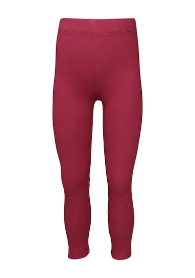 Lovetti Bordo Kız Çocuk Kışlık Tam Boy Düz Basıc Tayt Bordo