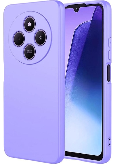 Redmi 14C Uyumlu Silikon Kılıf - Pastel Renk Tonu Esnek Tam Koruma Kapak  - Lila
