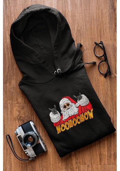 Hohoo Noel Baba Yeni Yıl Kapşonlu Sweatshirt 001