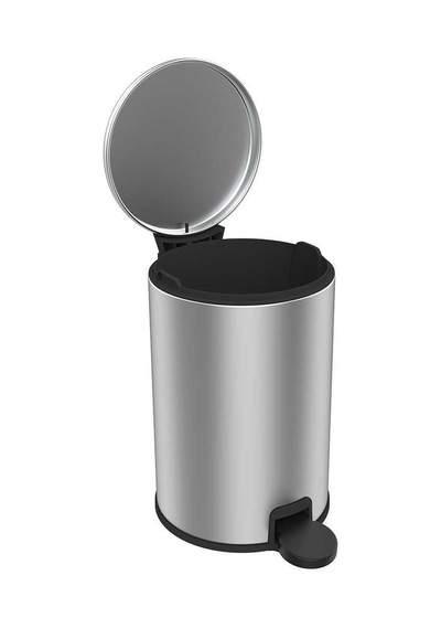 Primanova Cigo 3 Lt Banyo Mutfak Ofis Çelik Çöp Kovası - Metalik Inox