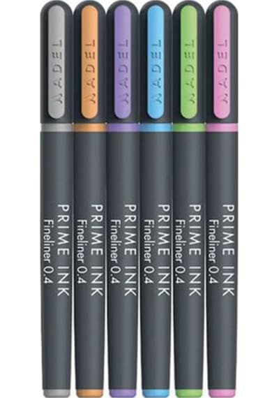 Fineliner 6 Lı Pastel İnce Uçlu Kalem Prime Ink 6 Renk 1 Paket
