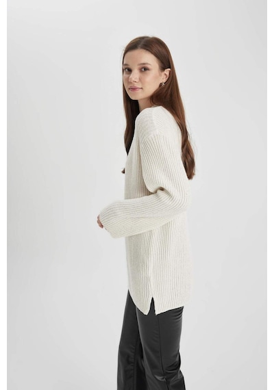 Defacto Regular Fit Kazak Tunik B6325AX24SPER109 Ekru