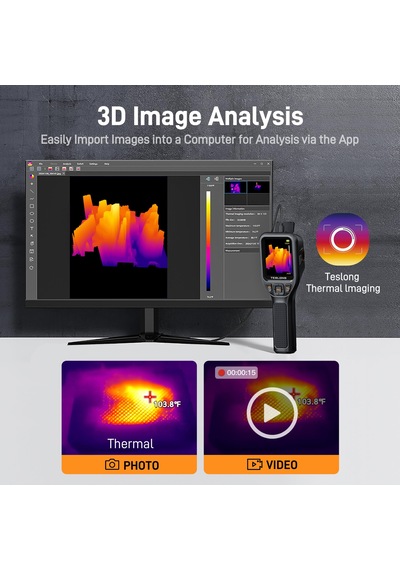 Teslong Ttm120s Termal Kamera, 3,2" Lcd Ekran, 240 180 Süper Çözünürlük