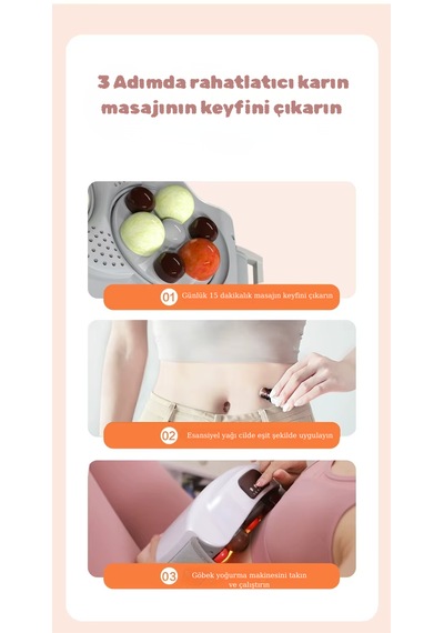 Jeehugo Beyaz Menstrual Isıtıcı Bel Bantı - 3 Seviye Isı Ve Masaj - Manyetik Şarj - Menstrual  Alatı Çok Renkli