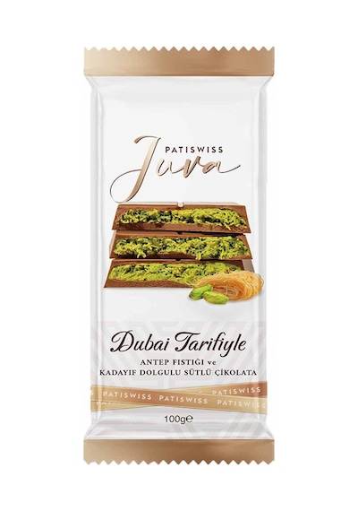 Patiswiss Antep Fıstık Ve Kadayıf Dolgulu Sütlü Çikolata 100 G - 4 Adet Tarı