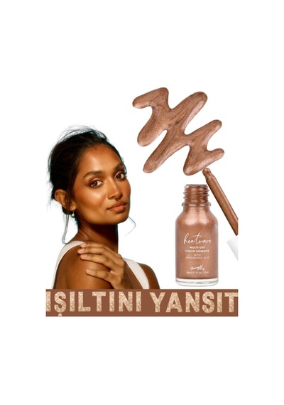 Barry M Heatwave Multi-use Liquid Shimmer Hyaluronik Asitli Likit Aydınlatıcı Allık Kahverengi