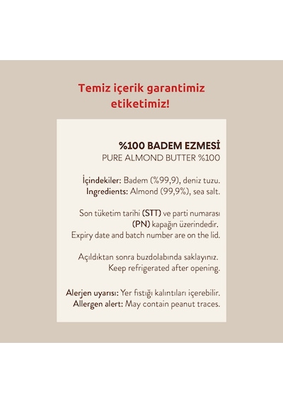 Kocamaar Çiftliği Badem Ezmesi Sade 220 G