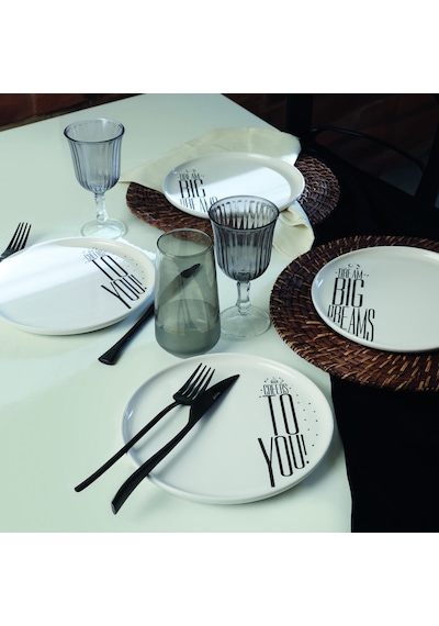 Keramika Dream & Cherrs Nordic Pasta Tabağı 22 Cm 4 Parça 22729-30 Beyaz