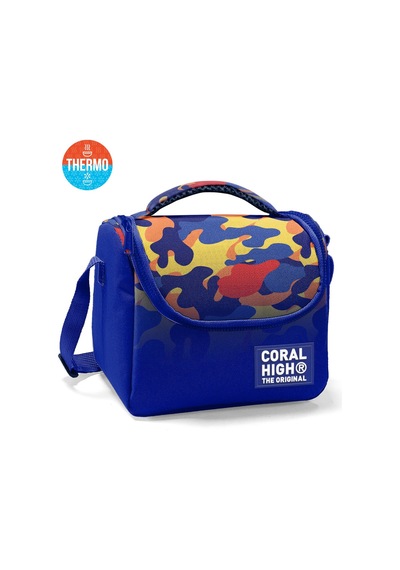 Coral High Kids Saks Kamuflaj Desenli Thermo Beslenme Çantası 37139 Mavi