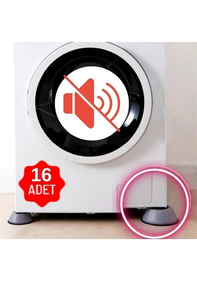 Beyaz Eşya Altlığı Ayağı Çamaşır Bulaşık Makinası Buzdolabı Yükseltici Titreşim Önleyici 16 Adet Diğer