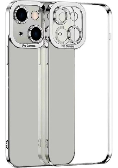 Ally Fashion Series İphone 13 6.1inç Kılıf Renkli Kenar Lazer Çerçeveli Silikon Kılıf- 5775
