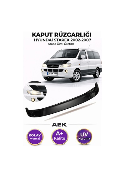 Hyundai Starex 2002-2007 Araca Özel Üretim "4mm" Kaput Rüzgarlığı