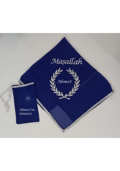 Moms And Babies İsimli Sünnet Şalı Omuz Örtüsü Maşallah Nakış Işlemeli Kına Şalı Atkı Eldiven Isme Özel