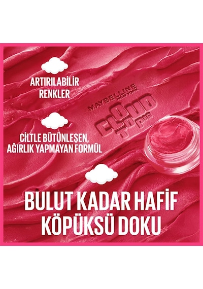 Maybelline New York Cloudtopia Köpük Dokulu Mat Allık 04 Pink Daydream