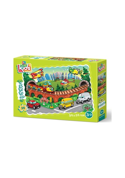 Yappuzz Eğlenceli Taşıtlar 25 Parça Çoçuk Puzzle