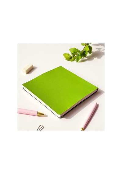 Pu Deri Çizgisiz Not Defteri - 16,5x16,5 Cm, 96 Yaprak 124-Pembe