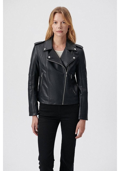 Mavi M1110221-900 Siyah Kadın Biker Ceket M1110221-900-R1534 Siyah Mavi M1110221-900 Siyah Kadın Biker Ceket M1110221-900-R1534 Siyah