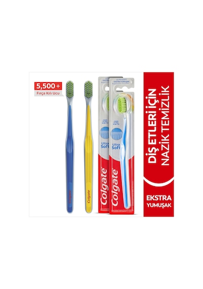 Colgate Ultra Soft Diş Etleri İçin Nazik Temizlik Diş Fırçası 2'li