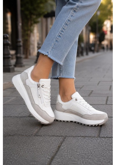 Moda Onn Kadın Sneakers Spor Ayakkabı Günlük Rahat Şık Modern Kalın Tabanlı Casual Ayakkabı Beyaz Moda Onn Kadın Sneakers Spor Ayakkabı Günlük Rahat Şık Modern Kalın Tabanlı Casual Ayakkabı Beyaz