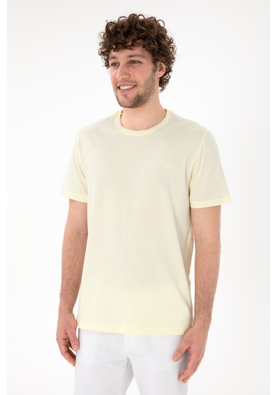 U.S. Polo Assn. Erkek Regular Fit Bisiklet Yaka Limon Basic Tişört 50305928-VR035