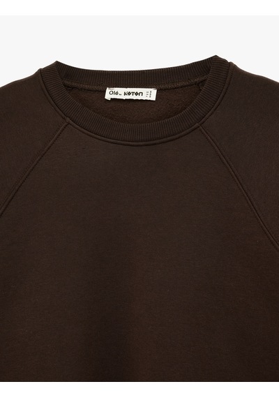 Koton Dantel Detaylı Uzun Kollu Bisiklet Yaka Oversize Sweatshirt Kahverengi 6sal10334ık Kahve Koton Dantel Detaylı Uzun Kollu Bisiklet Yaka Oversize Sweatshirt Kahverengi 6sal10334ık Kahve