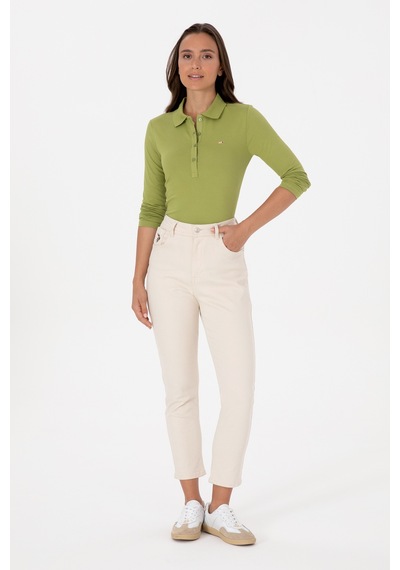 U.S. Polo Assn. Kadın Fıstık Basic Polo Yaka Sweatshırt 50313593-VR087