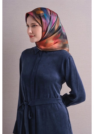 Armine Twill İpek Eşarp Çok Renkli