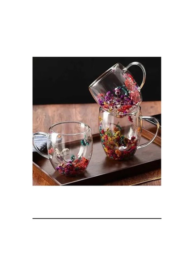 Hubrendy Tedarik 250 Ml Büyük Cidarlı Çiçekli Bardak 1 Adet Royaleks-1385