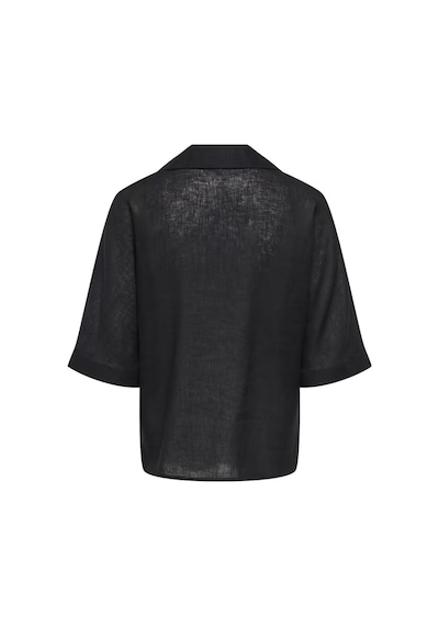 Only Onlyonlbruxelles Ss Linen Bl Kadın Keten Gömlek 15314215 Siyah