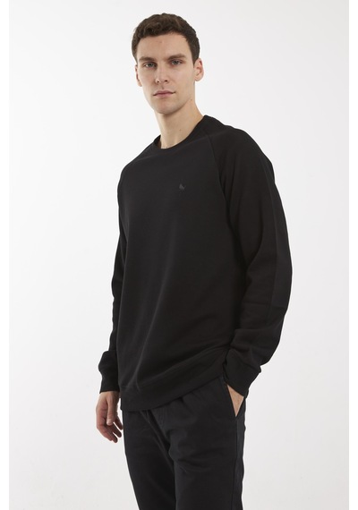 The Crow Brand Siyah O-yaka Sweatshırt Siyah