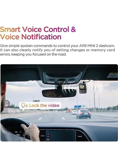 A119 Mini-2 Hdr 2k 60fps 5ghz Wifi Ve Gps'li Araç Kamerası