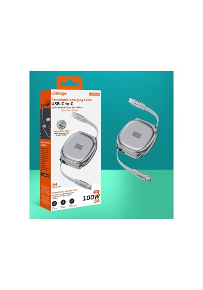 Lkcb-63 Pd 100w 3a, 1metre Usb-c Den C Ye Geri Çekilebilir Şarj Kablosu