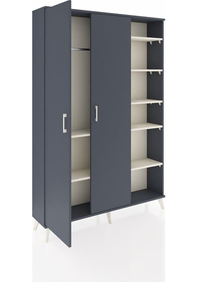 Arges Dolap 7 Raflı 2 Kapaklı Tek Askılı 132x30x195 Antrasit-antrasit/aytaşı Antrasıt/aytası Arges Dolap 7 Raflı 2 Kapaklı Tek Askılı 132x30x195 Antrasit-antrasit/aytaşı Antrasıt/aytası