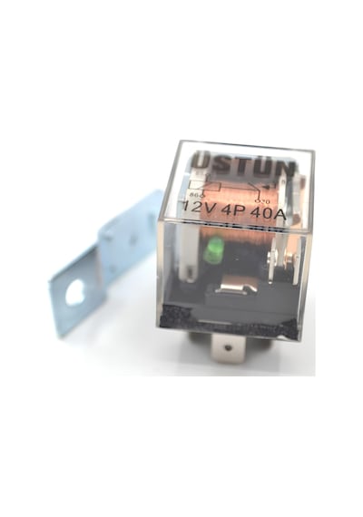 Mini Röle Şeffaf 12v 40a 4p Ledli 4 Fişli Universal Rl140
