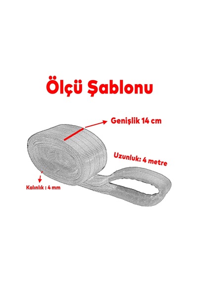 Tr Sapan Polyester Spanzet 6 Ton 4 Metre Kahve Sağlam Yük Kaldırma Taşıma İndirme Halat