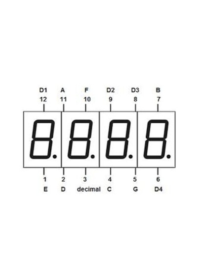 4 Haneli 7 Segment Display Modülü