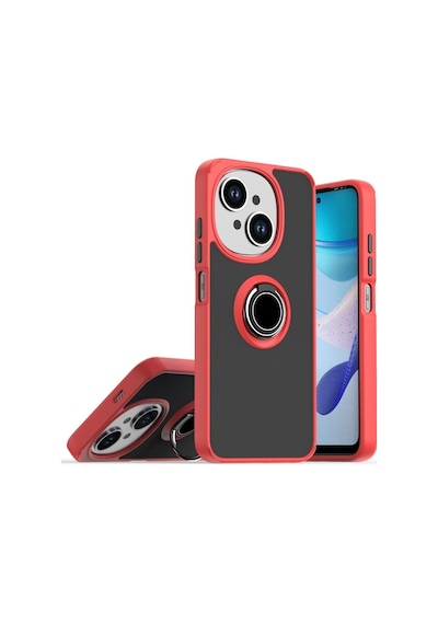 Adige Tecno Spark Go 1 Kılıf Montreal Yüzüklü Arkası Buğulu Kırmızı