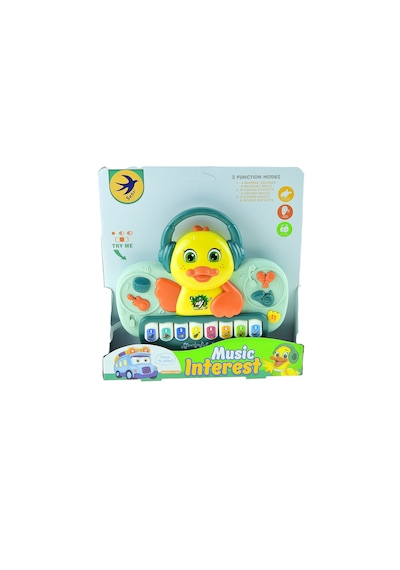 Oyuncak Ördek Dj Ördek Piyano Işıklı Sesli 30 Cm