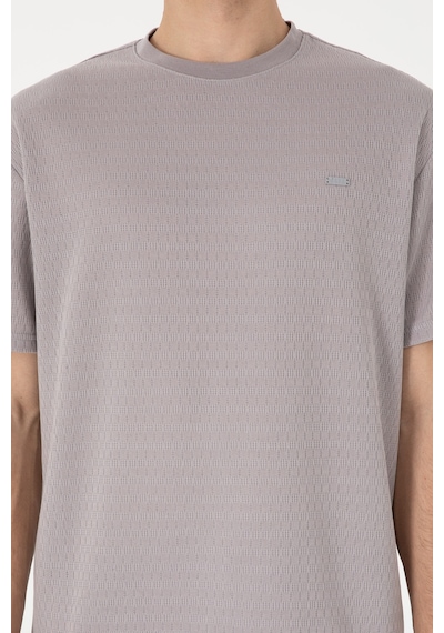 U.S. Polo Assn. Erkek Comfort Fit Bisiklet Yaka Koyu Gri Tişört 50308814-VR080