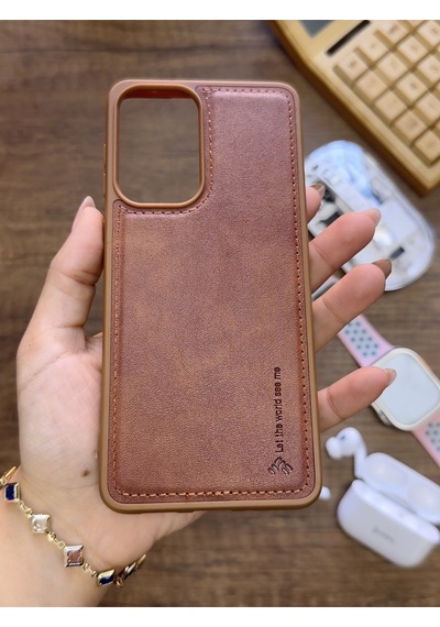 Samsung Galaxy A33 Uyumlu Premium Deri Dokulu Darbelere Karşı Dayanıklı Nazal Silikon Kılıf Kahverengi Samsung Galaxy A33 Uyumlu Premium Deri Dokulu Darbelere Karşı Dayanıklı Nazal Silikon Kılıf Kahverengi